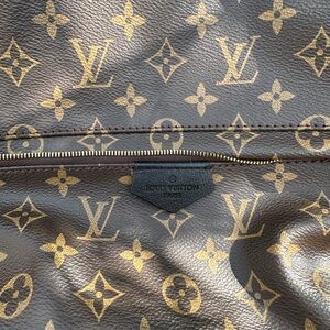 Louis Vuitton Brown  Monogram Backpack with Gold Accents